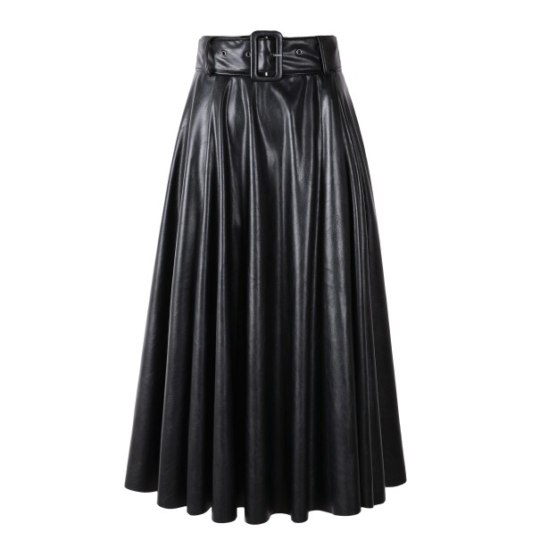 Dames rok met hoge taille A1 zwart XS