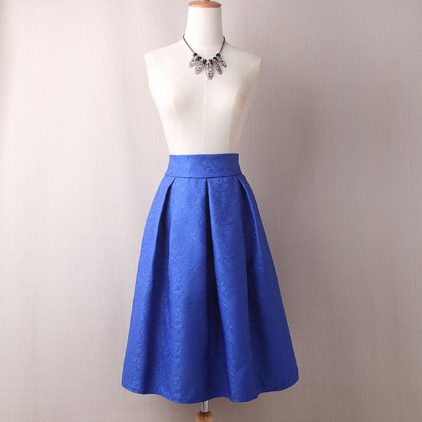 Dames rok met hoge taille G36 blauw S