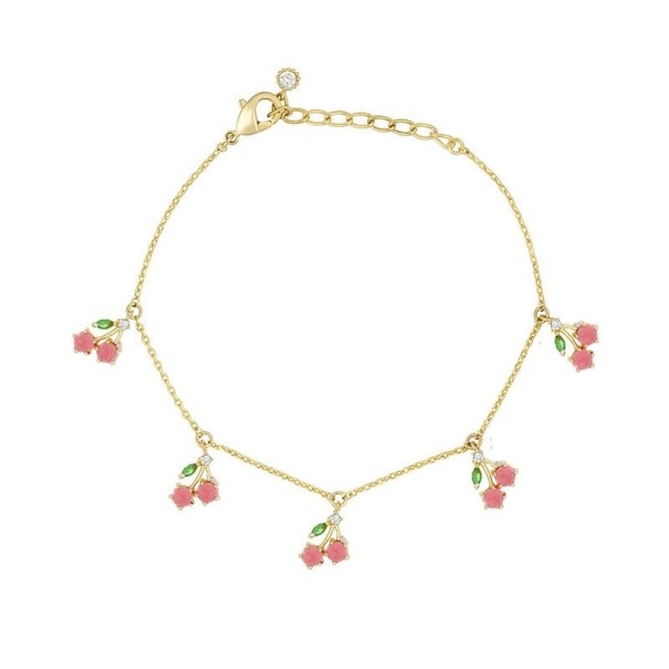 Dames schakelarmband met fruithangers 6