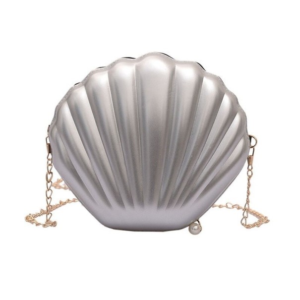 Dames schelpen handtas M1680 zilver