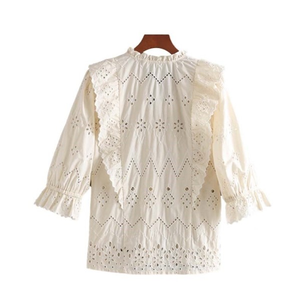 Dames shirt met ruches Lorena