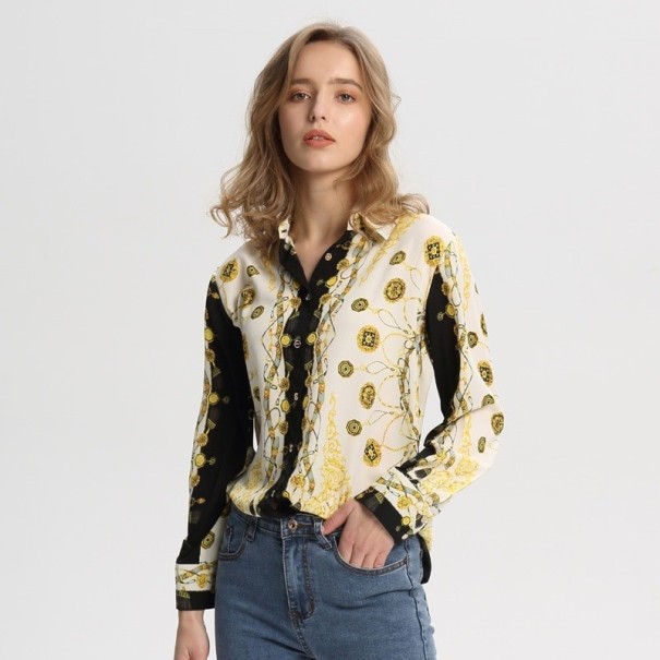 Dames shirt Natalie met patroon