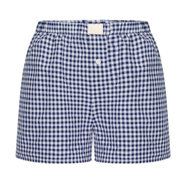 Dames Shorts Vrije Snit Geruit Elastisch Polyester Effen Casual Zomer Shorts Comfortabele Vrijetijdskleding donkerblauw XXL