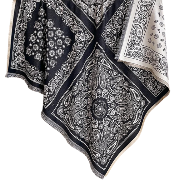 Dames sjaal 130 x 130 cm Polyester sjaal met eenvoudig patroon en franjes Elegante lichte modeaccessoire Stijlvolle comfortabele sjaal voor het hele jaar zwart