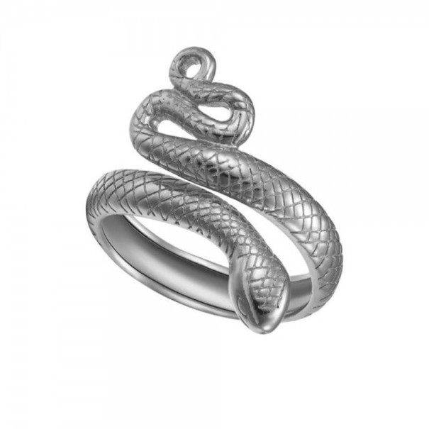 Dames slangenring D1486 zilver