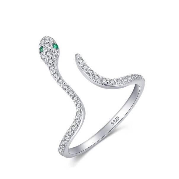 Dames slangenring D1562 zilver
