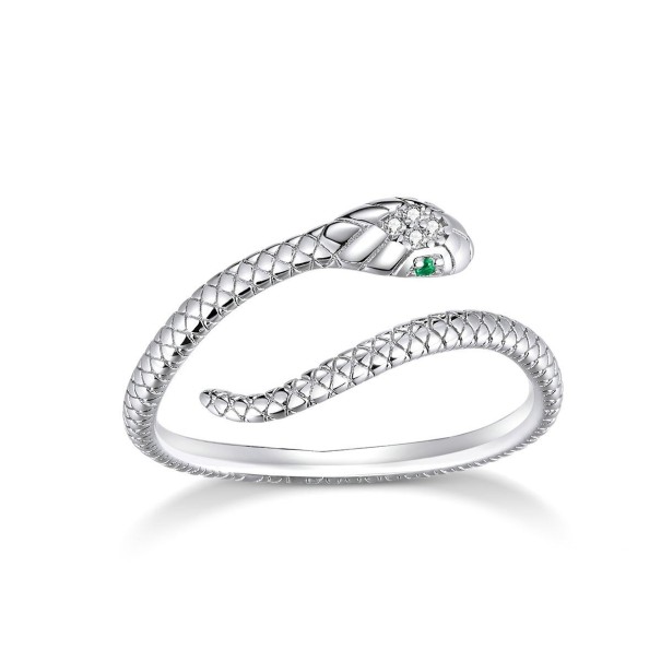 Dames slangenring D1896 zilver