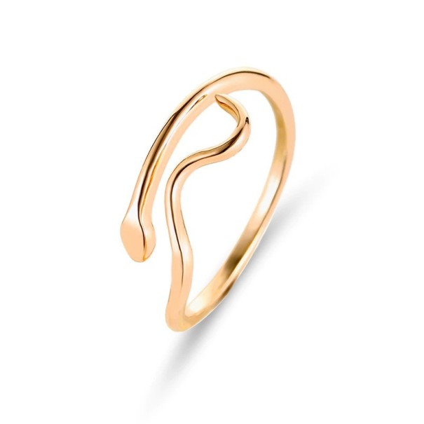 Dames slangenring D2859 goud