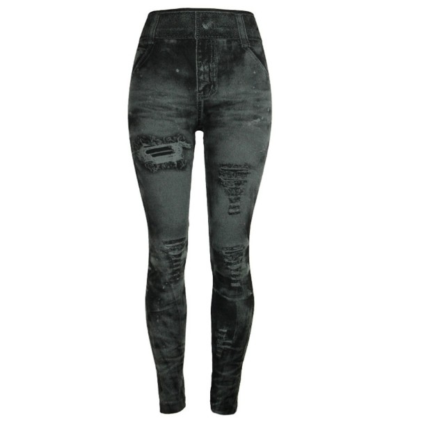 Dames slim jeans donkergrijs L