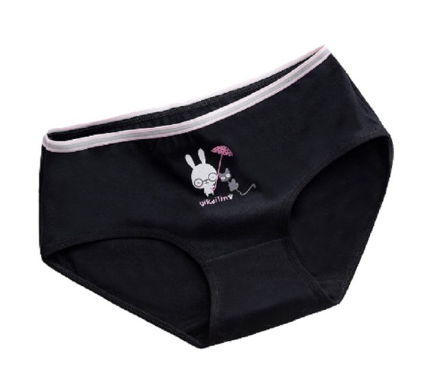 Dames slip met print A627 zwart XXS