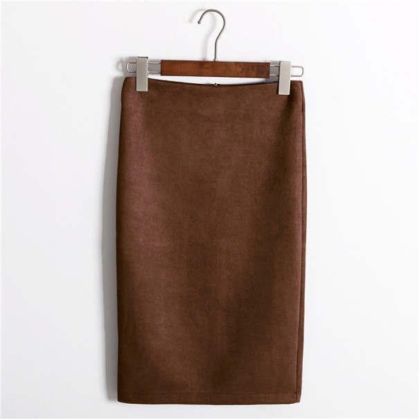 Dames smalle rok J3261 bruin XS