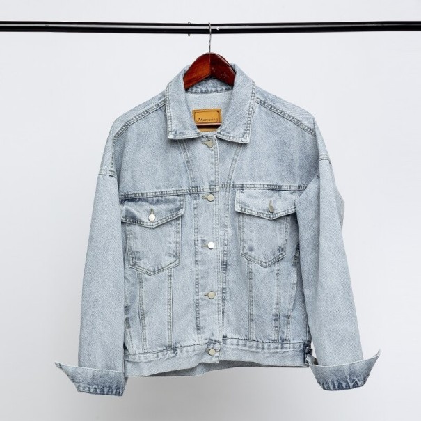 Dames spijkerjack P1387 lichtblauw L