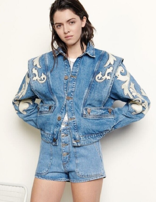 Dames spijkerjack P1438 blauw M