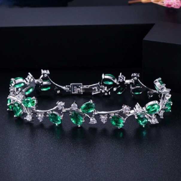 Dames stenen armband groen