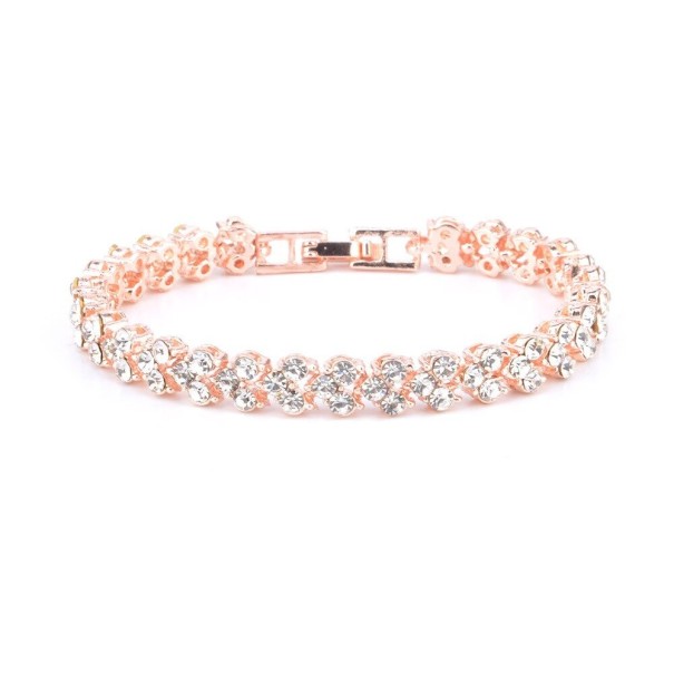 Dames stenen armband H272 oudroze