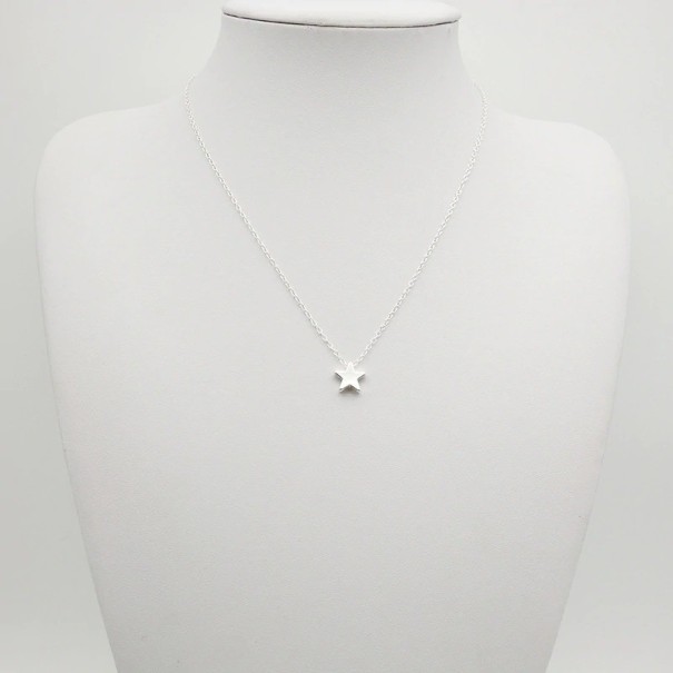 Dames ster ketting zilver