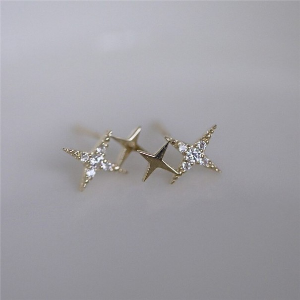 Dames ster oorbellen G817 zilver
