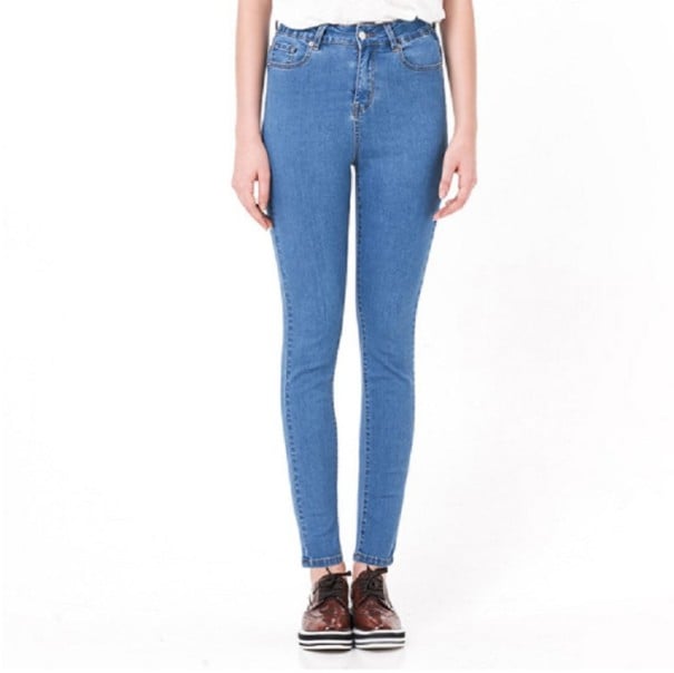 Dames strakke jeans J832 lichtblauw XXL