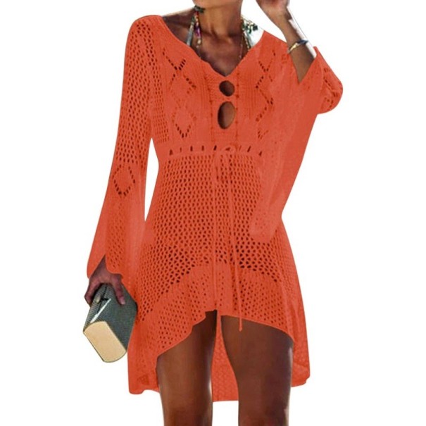 Dames strandjurk P334 oranje