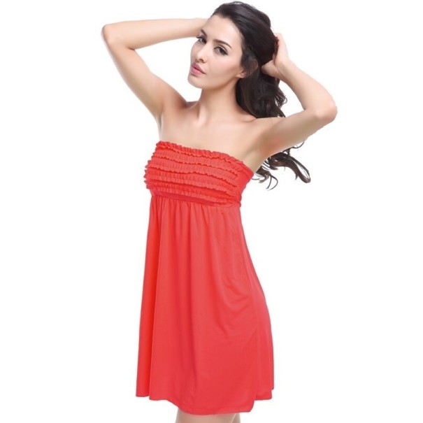 Dames strandjurk P917 rood XS