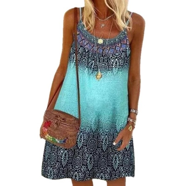 Dames strandjurk P937 turquoise L
