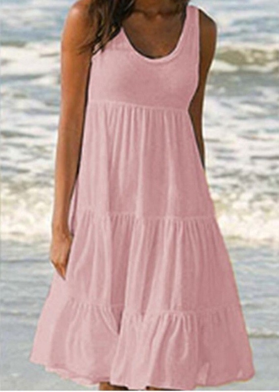 Dames strandjurk P943 roze 3XL