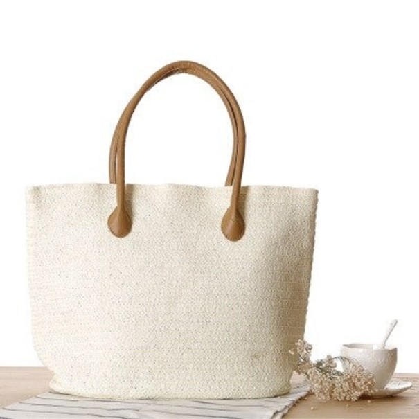 Dames stro handtas M1372 wit