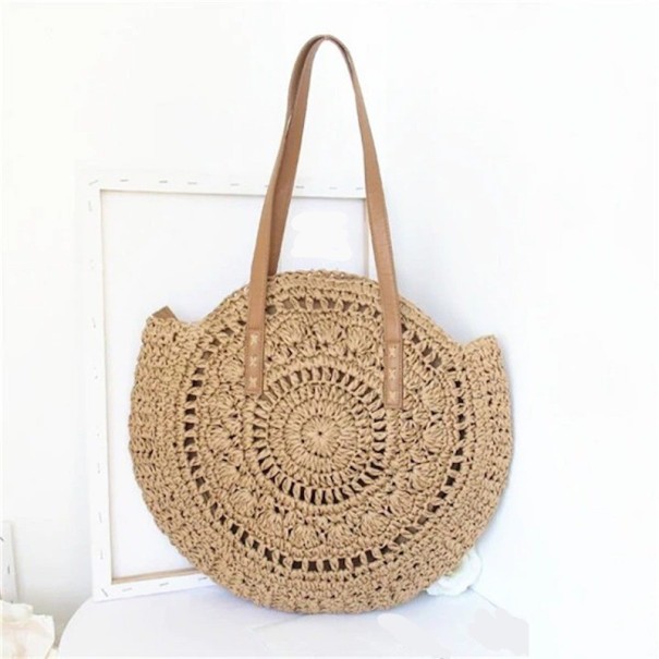 Dames stro handtas M803 bruin