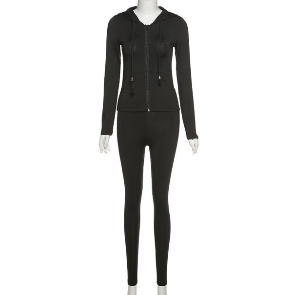 Dames sweatshirt en legging zwart XS