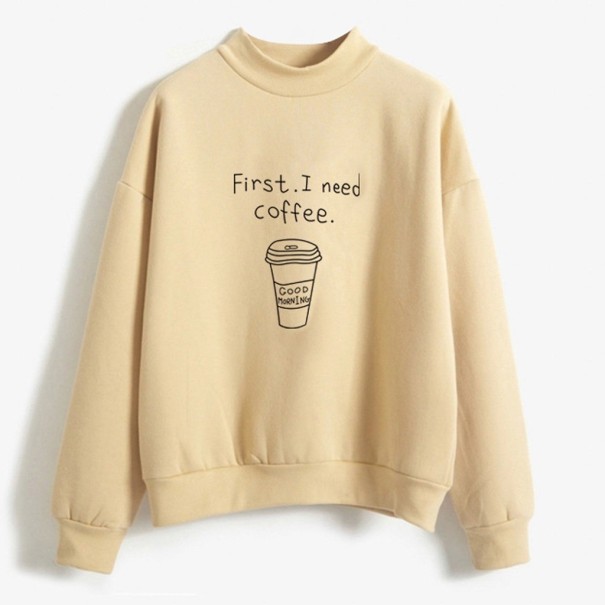 Dames sweatshirt KOFFIE geel XL