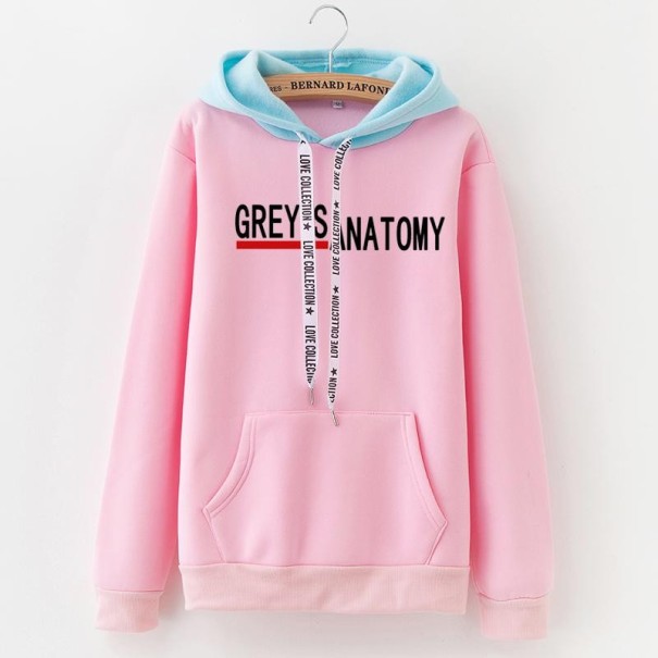 Dames sweatshirt met print A43 roze S