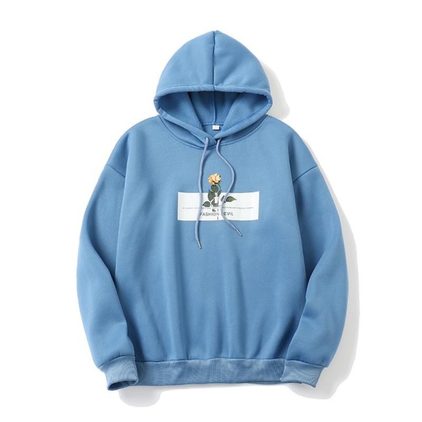 Dames sweatshirt met print A44 blauw L 1