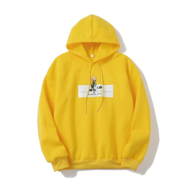 Dames sweatshirt met print A44 geel XL 1