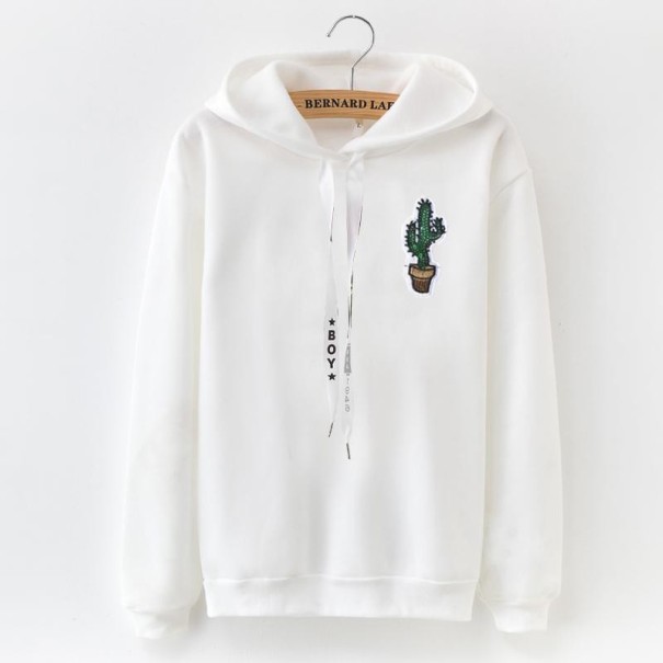 Dames sweatshirt met print wit M 1