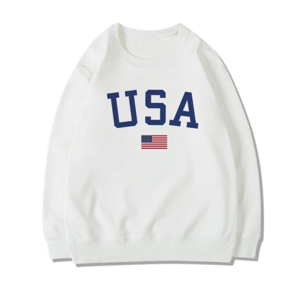 Dames sweatshirt USA wit XXL 1