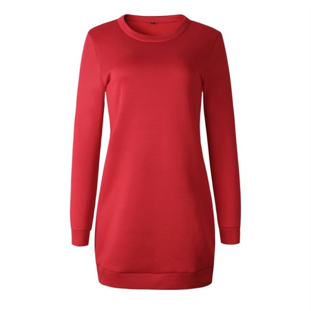 Dames sweatshirtjurk A9 rood XS