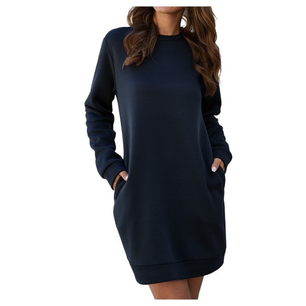 Dames sweatshirtjurk B37 donkerblauw S