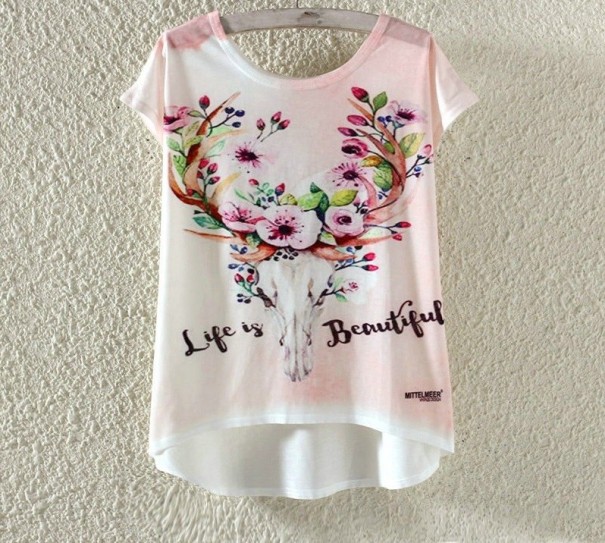 Dames T-shirt Het leven is mooi L