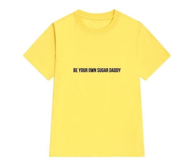 Dames T-shirt met A73 opschrift geel S