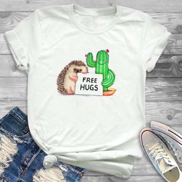 Dames T-shirt met cactusmotief S 13