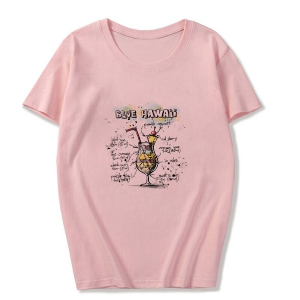 Dames T-shirt met drankprint L 9