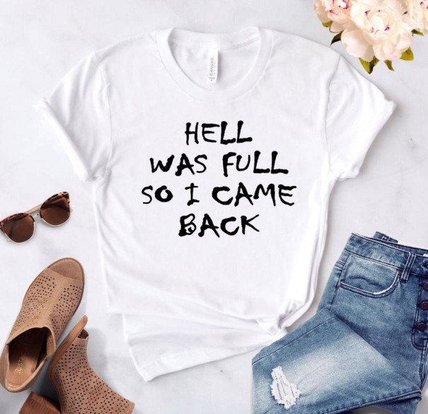Dames T-shirt met grappige opdruk B88 wit L