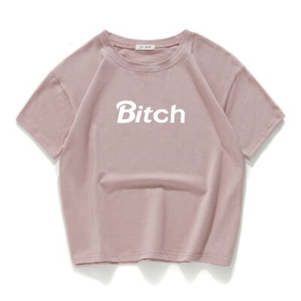 Dames T-shirt met grappige print B224 roze