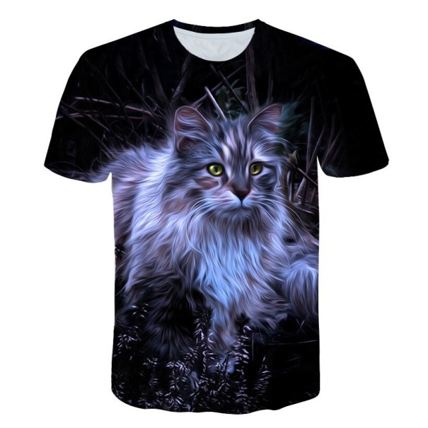 Dames T-shirt met kattenprint L 6