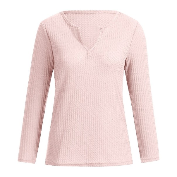 Dames T-shirt met lange mouwen B154 roze 4XL