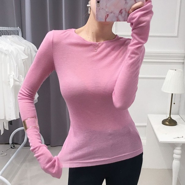 Dames T-shirt met lange mouwen roze