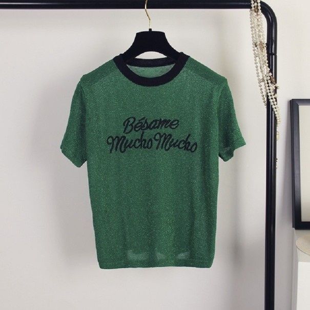 Dames T-shirt met opdruk A1086 groen