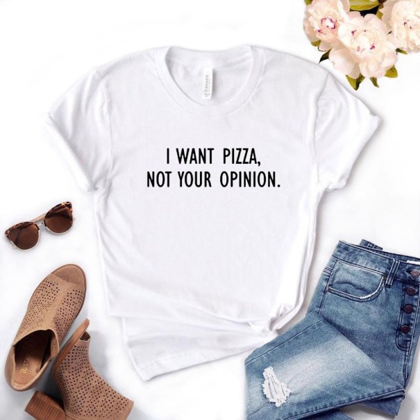 Dames T-shirt met opdruk B129 wit XXS