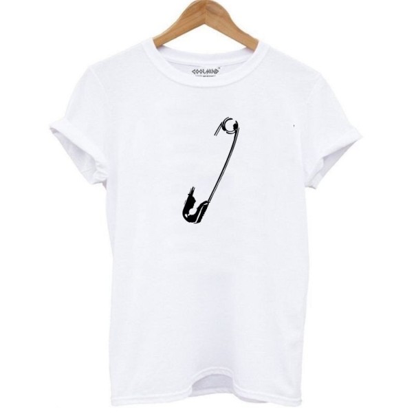 Dames T-shirt met opdruk B191 wit S