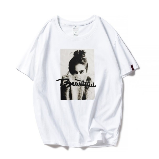 Dames T-shirt met opdruk B248 wit S
